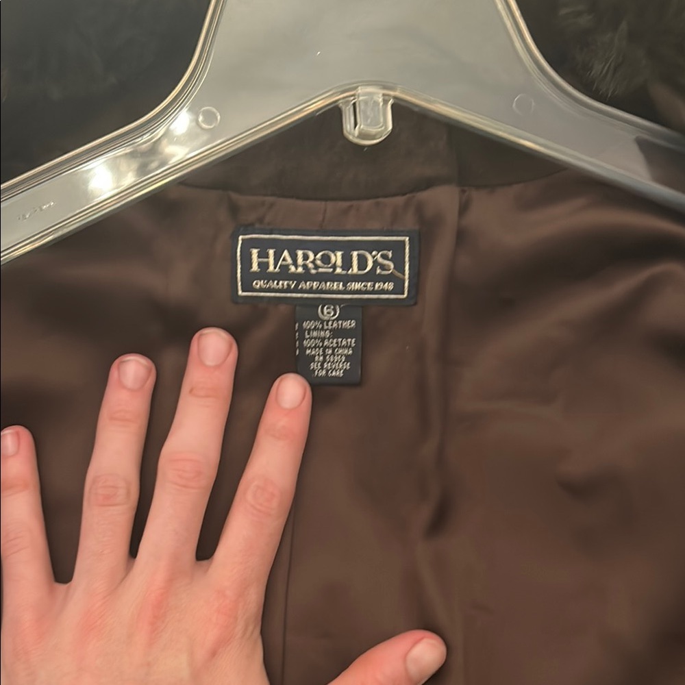 Harold's Classic Brown Leather Jacket